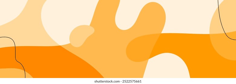 Abstract Wave Background with Orange Color  for Wallpaper, Web, Banner, Presentation, and etc.