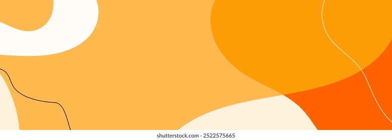Abstract Wave Background with Orange Color  for Wallpaper, Web, Banner, Presentation, and etc.