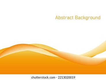 Abstract wave background, orange gardient flowing wave line on white background Illustration, future technology concept template for backdrop, website banner, presentation slide, poster