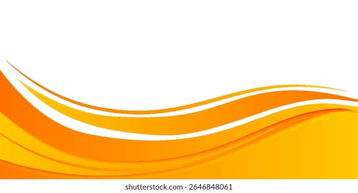 Fondo de onda Abstractas. fondo de Anuncio de onda de negocios naranja y blanco.
