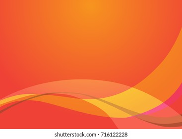 Abstract wave background in Orange, Yellow and Pink colors.
