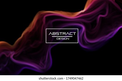 Fondo abstracto de la ola. Ilustración de curva orgánica. Concepto de flujo líquido. Diseño de póster fluido.
