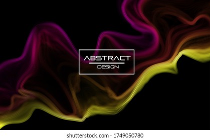 Abstract wave background. Organic curve illustration. Liquid flow concept. Fluid poster design.