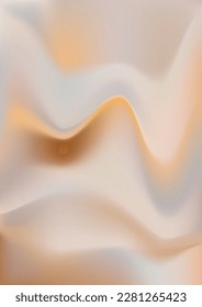 Abstract wave background pastel brown grayish latte color wallpaper in contrast color vector