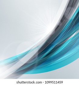Abstract wave background for poster, flyer, bunner templates. Vector illustration
