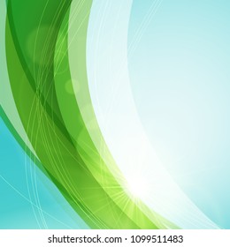 Abstract wave background for poster, flyer, bunner templates. Vector illustration