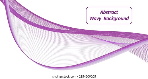 Fondo abstracto de la ola. Modos turbulentos morados, olas dinámicas que fluyen El aire velo fondo transparente para banner o afiche. Ilustración del vector
