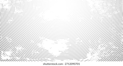 Fondo de onda Abstractas con líneas radiales y patrones circulares. Diseño de gradiente digital con Formas geométricas y efectos de sonido. Ilustración vectorial plana aislada