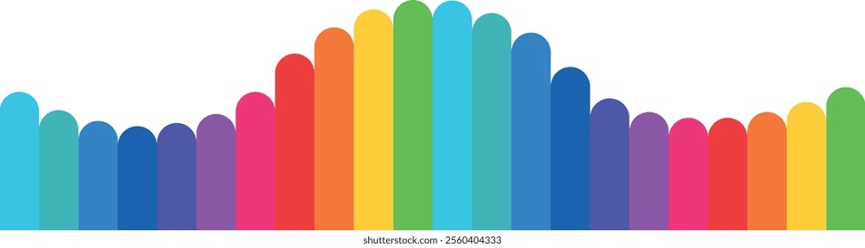 abstract wave background with rainbow in lgbt style. notebook school paper sheet