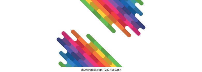 abstract wave background with rainbow in lgbt style. notebook school paper sheet