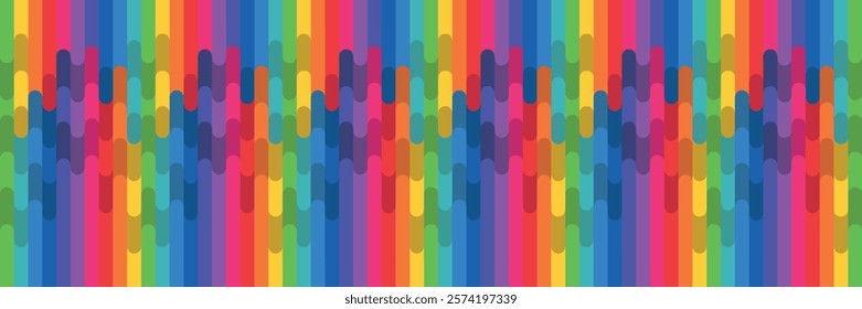 abstract wave background with rainbow in lgbt style. notebook school paper sheet