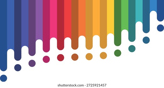 Fondo abstracto de la onda con el arco iris en estilo LGBT