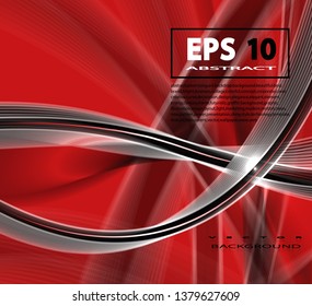 Abstract wave background red