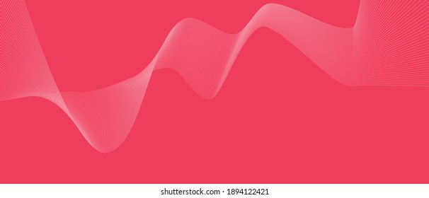 Resumen Wave Background Líneas rojas fluyendo como un flujo Ideal para el diseño de sitios web, medios publicitarios
