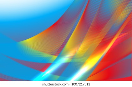 Abstract wave background red yellow blue