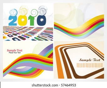abstract wave background set