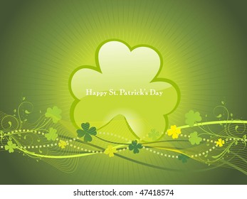 abstrakter Wellenhintergrund mit Shamrock