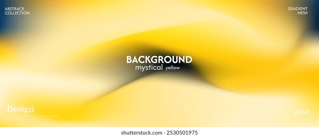 Abstract wave background of soft and bright glowing sun yellow flower texture. Minimalist pastel color design.