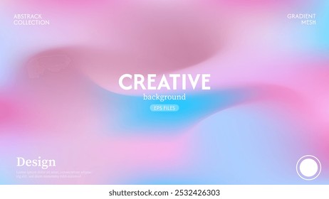 Abstract wave background of soft pink and elegant blue, minimalist pastel colors