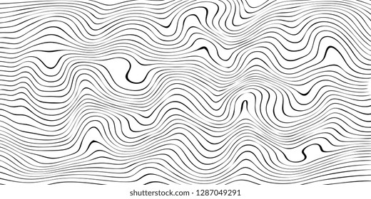 Abstract wave background. Stylish curved lines. Marble texture