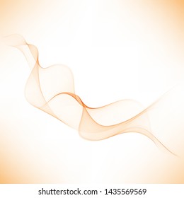 Abstract wave background. Transparent orange wave. Idea for your design.