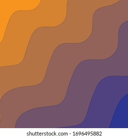 Abstract wave background using blue and orange tone.
