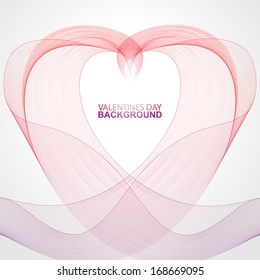 Abstract wave background. Valentine's day.
