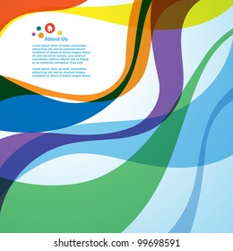 Abstract wave background, vector