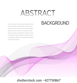 Abstract wave background vector. Colorful vector background. Smoke wave design. Transparent color background. Perfect design element for any covers background or presentation..