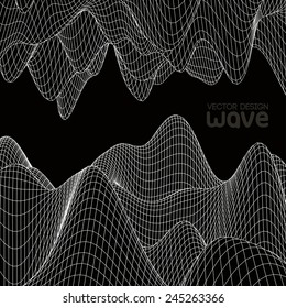 Abstract wave background. Vector design. 