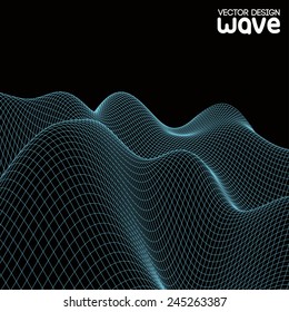 Abstract wave background. Vector design. 