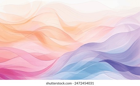 Abstract wave background. Vector illustration. Can be used for advertisingeting, presentation. Watercolor background
