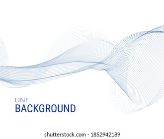 Abstract wave background, vector template for your ideas.  monochromatic waved line pattern.