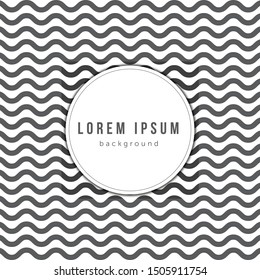 Abstract wave background wallpaper with minimal round text box design Eps 10 stock vector illustration.