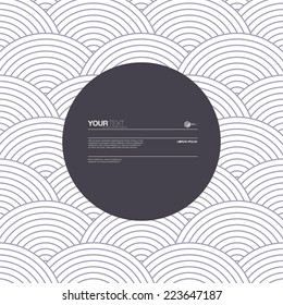 Abstract wave background wallpaper with minimal round text box design  Eps 10 stock vector illustration 