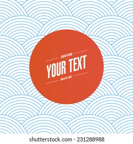 Abstract wave background wallpaper with minimal round text box design  Eps 10 stock vector illustration 