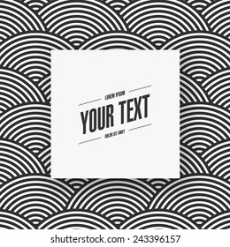 Abstract wave background wallpaper with minimal white square text box design  Eps 10 stock vector illustration 