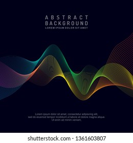 Abstract wave background website Landing Page. Template for websites, or apps. Modern design. Abstract vector style