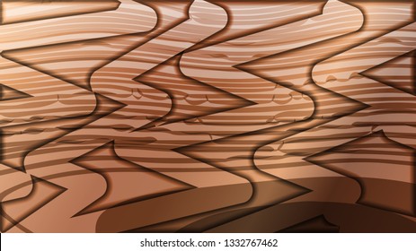 abstract wave background with wooden patterns