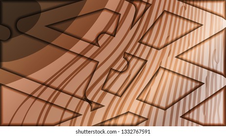abstract wave background with wooden patterns