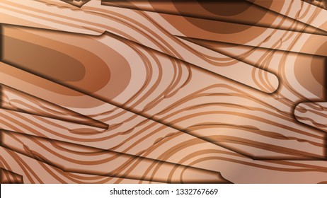 abstract wave background with wooden patterns