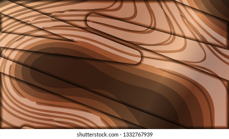 abstract wave background with wooden patterns