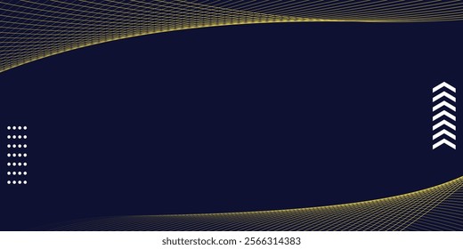 Abstract wave background with yellow line color elements. Dynamic wave pattern. Modern flowing wavy lines.