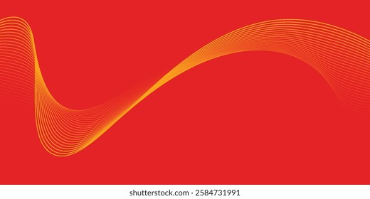 Abstract wave background with yellow line color element. Dynamic wave pattern. Modern flowing wavy lines. Futuristic technology concept. Suit for banner, poster, cover, brochure, flyer