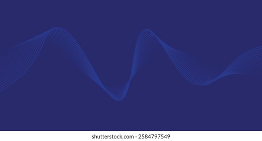 Abstract wave background with yellow line color element. Dynamic wave pattern. Modern flowing wavy lines. Futuristic technology concept. Suit for banner, poster, cover