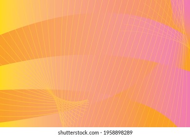 Abstract wave background. Yellow pink vector.