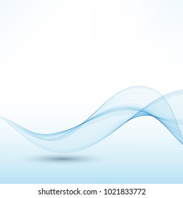 Abstract wave background.Blue transparent wave with shadow.