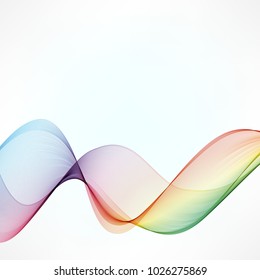 Abstract wave background.Color wave on white background