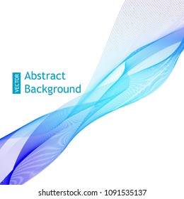Abstract Wave Backgrounds Blue Creative Concepts