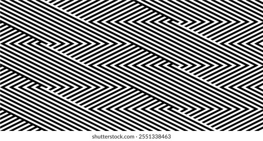 Planos de fundo de ondas abstratos com padrões geométricos sem costura são ideais para design de tecnologia, ilustrações vetoriais, linhas gráficas e estilo de design contemporâneo elegante.